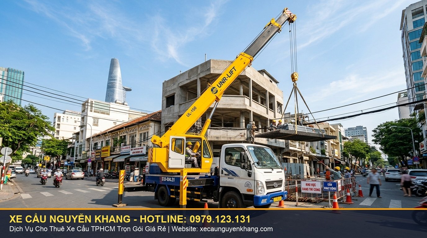 Dịch vụ cho thuê xe cẩu TPHCM uy tín giá rẻ Xe Cẩu Nguyên Khang