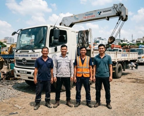 Đội ngũ lái xe và phụ cẩu Nguyên Khang chuyên nghiệp 24/7