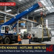 Dịch vụ xe cẩu rút hàng Container Flat Rack & Open Top máy móc quá khổ tại Cảng Cát Lái, Cảng Tân Thuận