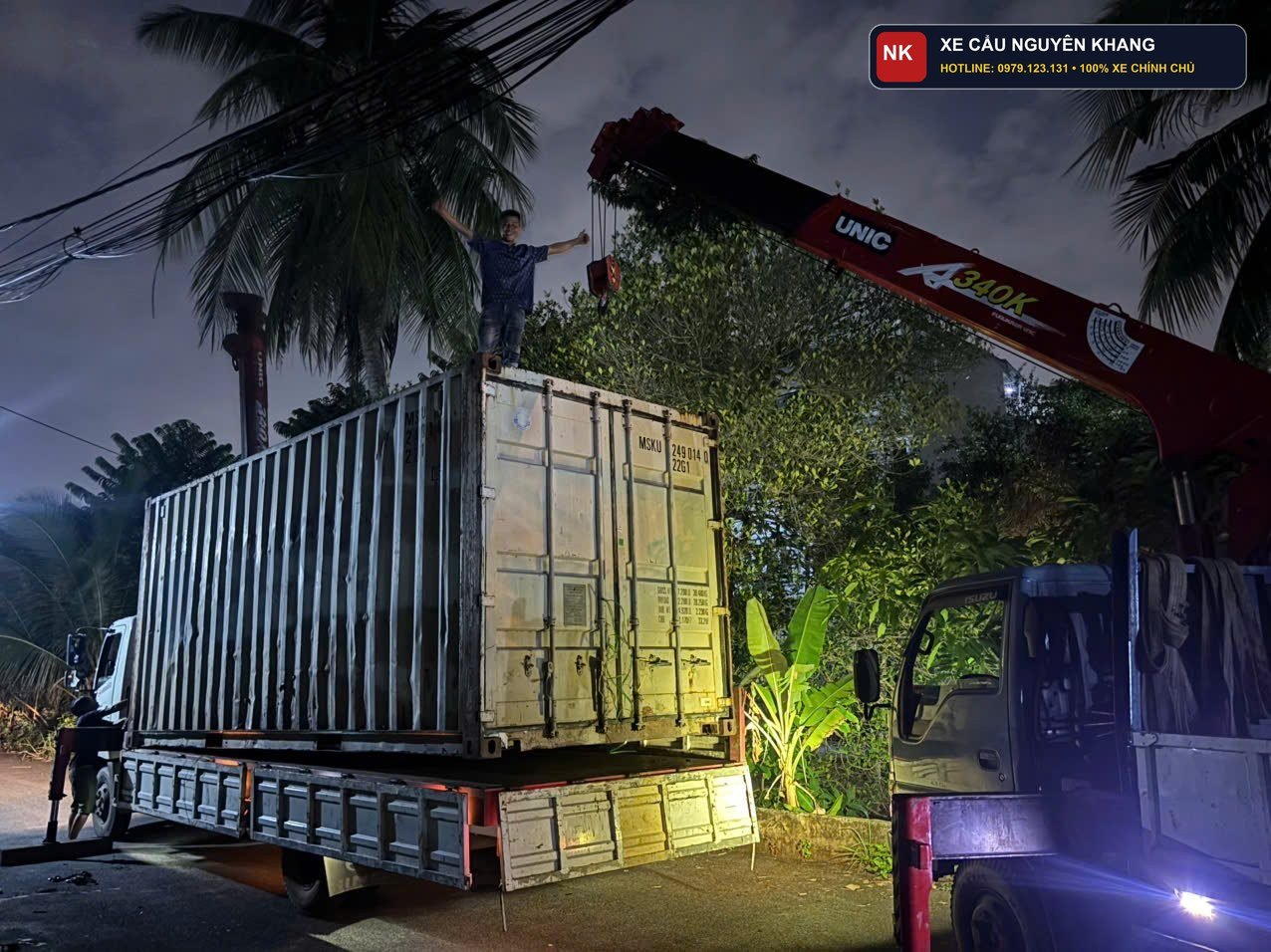 Ca trực cẩu đêm 24/7 – Hạ container thi công kịp tiến độ