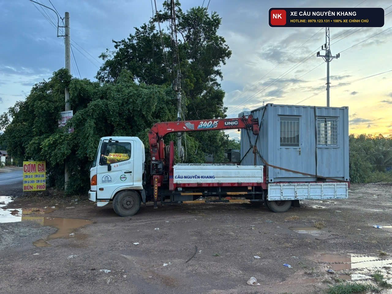 Vận chuyển & hạ đặt container văn phòng di động